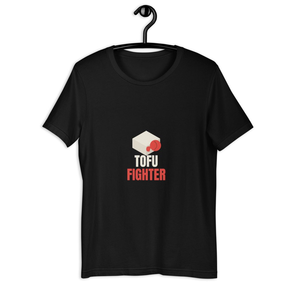 Tofu Fighter — black vegan T-shirt